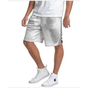 NWT Champion Men's Small Cloud Dye Lacrosse 9" Shorts White Gray